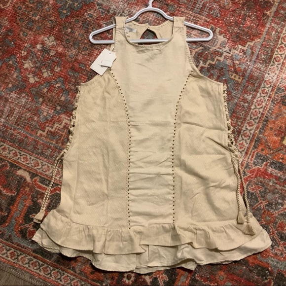 BRAND NWT LINEN SHORT DRESS BY ONDADEMAR SIZE L - Picture 3 of 12